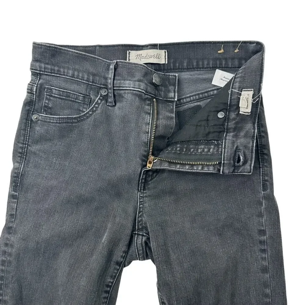 Madewell 9” high rise skinny jeans black women's 26 tall - Picture 5 of 12